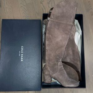 Coke Haan Raina Grnd OTK BT H Morel Suede High Boots